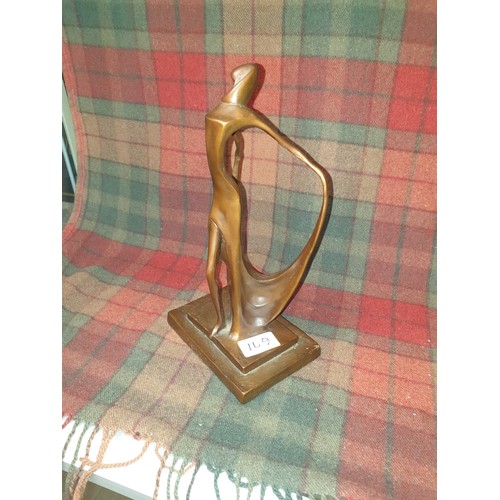 109 - Art Deco Style French Bronze Lady Dancing Figure Reverie to base