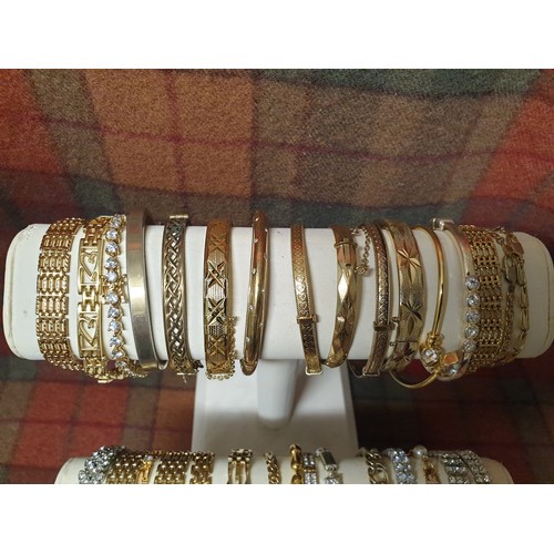 15 - Large Selection Of Bangles And Bracelets To Include 9ct Rolled Gold etc