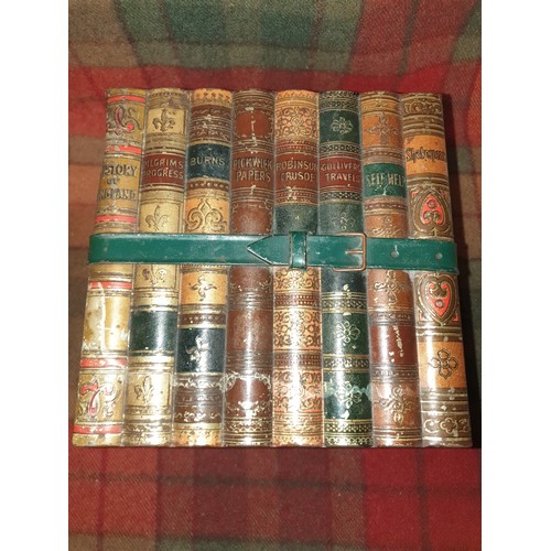 113 - Huntley And Palmers Biscuit Tin In Shape Of Books And Barker & Dobsons Chocolate Tin