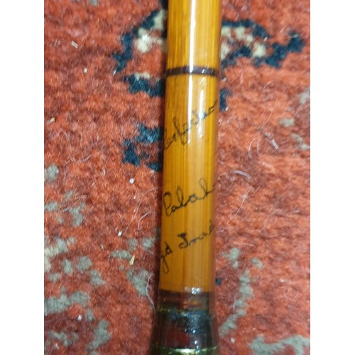 46C - Hardy Brothers Palakona Split Cane Fly Rod 9ft 2 Piece Lovely Condition With Rod Bag And Protective ... 