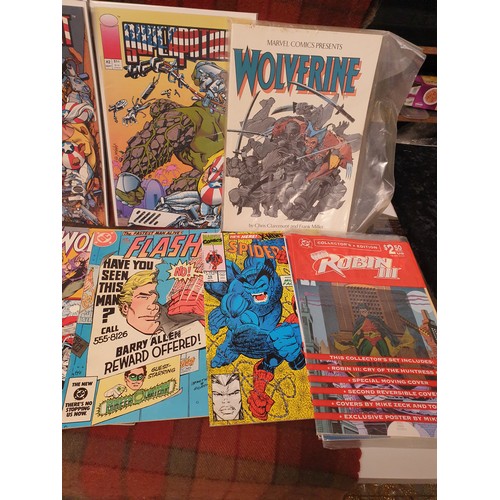 89 - A collection of vintage DC comics includes super patriot issue 1, black label DC The history of the ... 