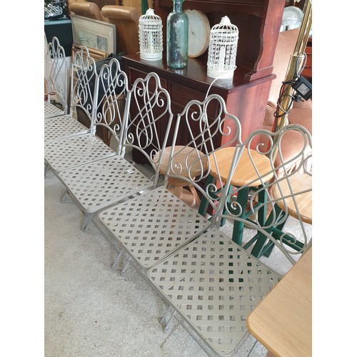 270 - 6 Cast Metal Folding Garden Chairs