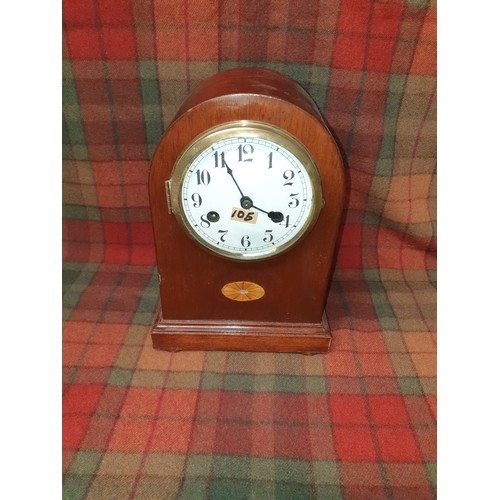 105 - Edwardian Dome Top Clock With Pendulum