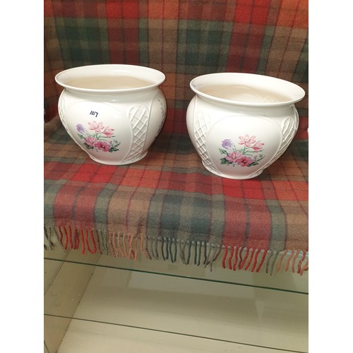 107 - 2 Royal Winton Plant Pots 18 cm x 23 cm Diameter