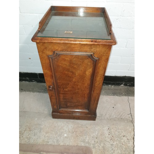 201 - Nice Clean Victorian Pot Cupboard With Glass Preserve