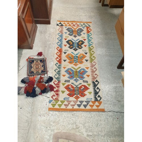 203 - Oriental Hand Knotted Carpet And Arts And Crafts Asian Bag