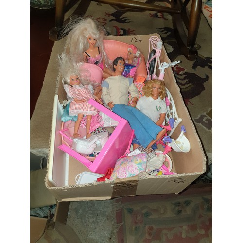 126 - Box Of Barbie Items Etc