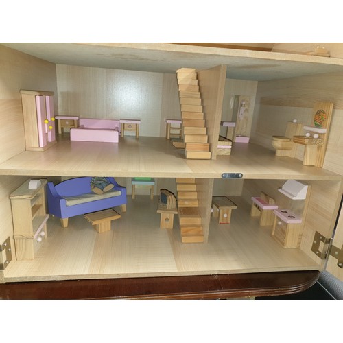 84 - Large Dolls House With Furniture Etc