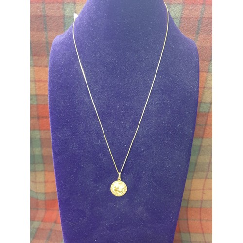 1 - 18 ct Gold 26 inch Chain And 18 ct Gold Pendant 6.8g