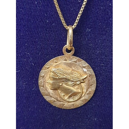 1 - 18 ct Gold 26 inch Chain And 18 ct Gold Pendant 6.8g