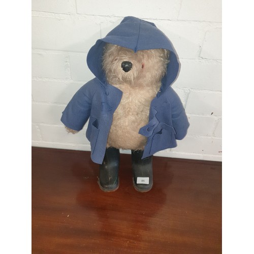 85 - A Well Loved Paddington Bear With His Wee Blue Wellies And Blue Coat Needs A Wash And New Toggles Fo... 