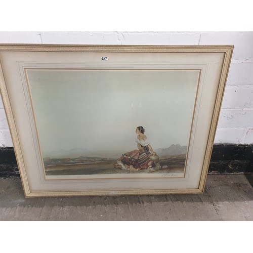 257 - Large Sir W Russel Flint Print Signed 75 x 59 cm