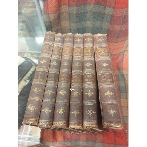 124B - 6 Volumes Of Scottish Ordnance Gazetteer With Pull Out Maps Etc