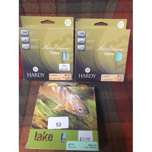 52 - 2 Hardy Brothers Fly Lines Boxed And Rio XS Fly Line Boxed