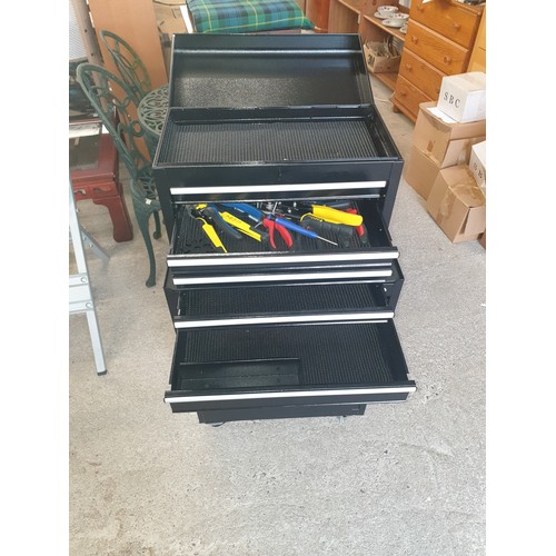 181 - New Portable Metal Tool Cabinet With Shelvbes And Bottom Storage