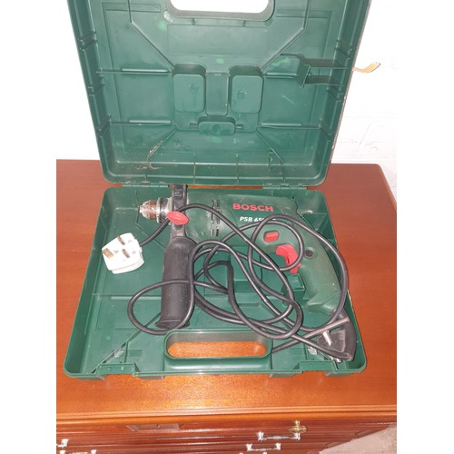 183 - Bosch Hammer Drill With Chuck Key Boxed