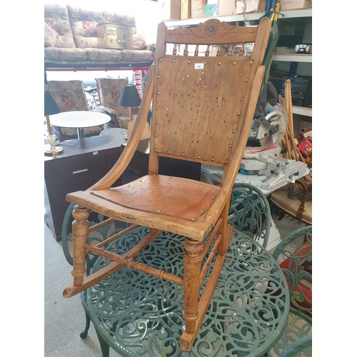 88 - Beautiful Victorian Arts And Crafdts Rocking Chair