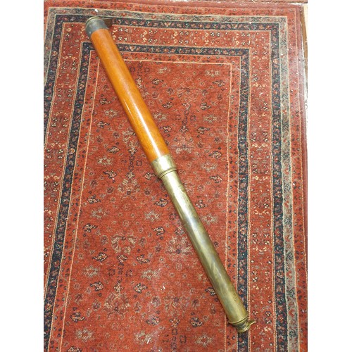 90A - Large Victorian Day Or Night Telescope Fully Drawn Out 92cms closed 53 cms