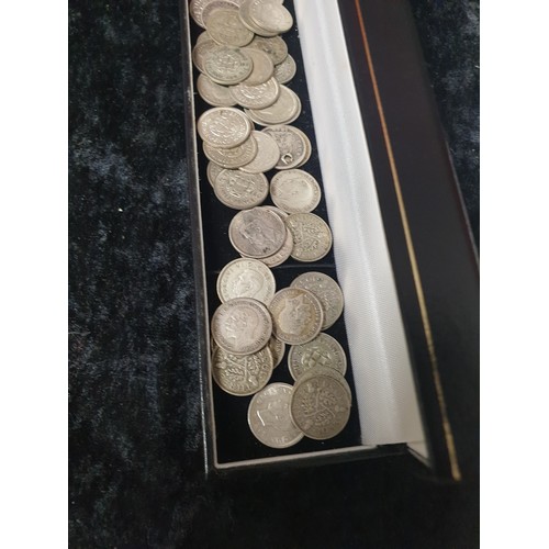 39 - Approximately 62 Silver Three Penny Pieces