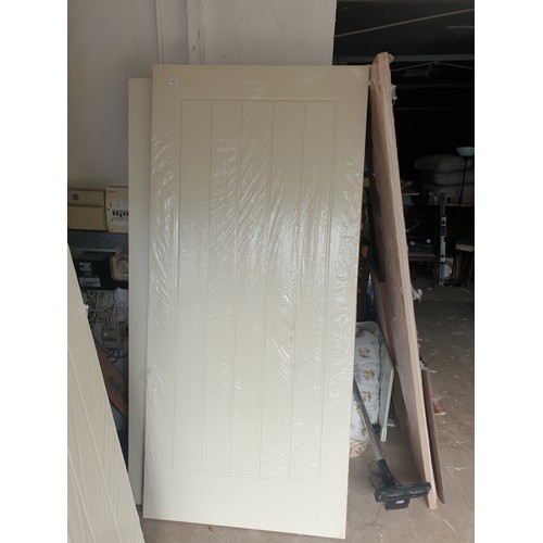 415 - White Primed 5 Long Panel Door 2040 x 930 mm