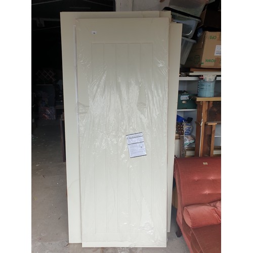 421 - White Primed Interior 5 Long Panel Door 1950 x 765 mm