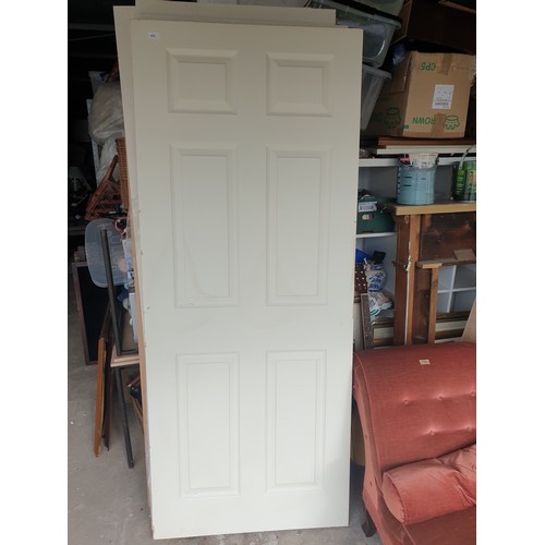 424 - White Primed Interior 6 Panel Door 1965 x 812 MM