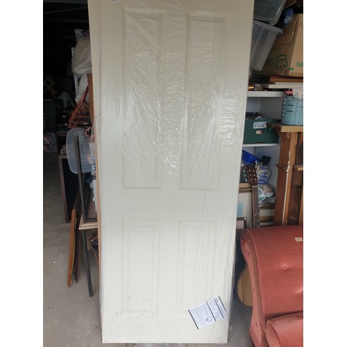 425 - New 4 Panel White Primed Interior Door 1985 x 770 mm