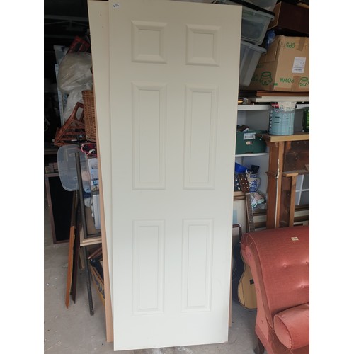 426 - White Primed 6 Panel Interior Door 2040 x 926