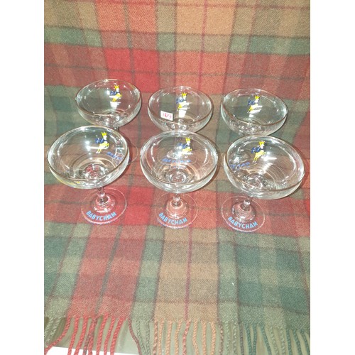 109 - A collection of Set Of 6 Babycham Glasses