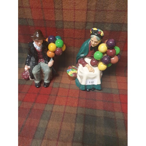 112 - 2 Doulton Figures The Balloon Man And The Balloon Lady