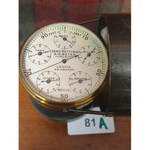 81A - Top Quality Air Meter Measurer In Fitted Wooden Box