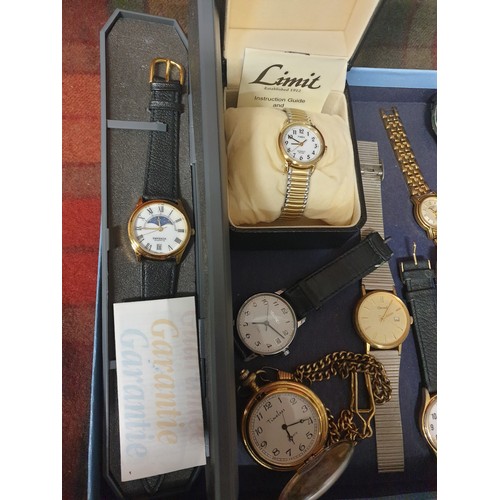 49 - Selection Of Ladies And Gents Wrist Watches And Pocket Watch With Albert Chain