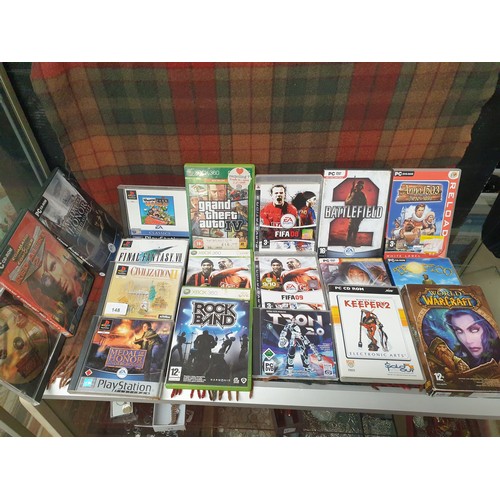 148 - Selection Of Computer Games Playstation, X Box 360 etc