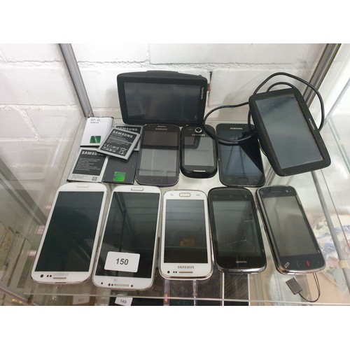 150 - 2 Tom Tom Sat Navs And Selection Of Mobile Phones Etc