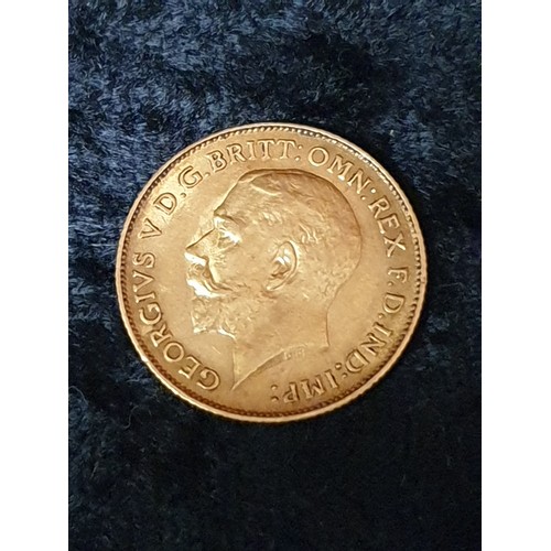 5 - Gold Half Sovereign King George Dated 1912 3.99g