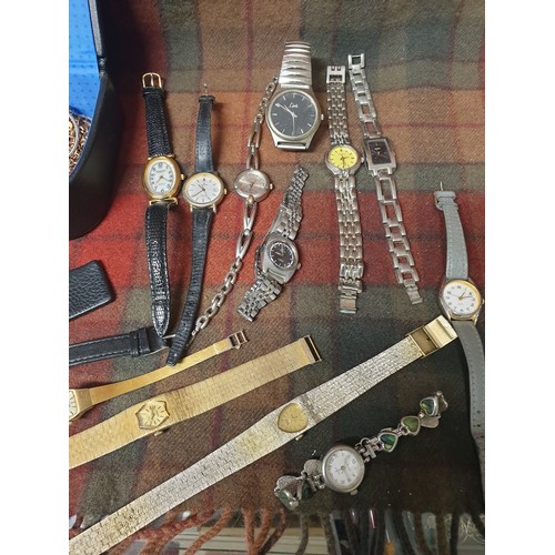 73 - Selection Of Wrist Watches And Box Costume Jewellery