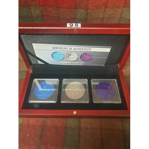 9B - Mint Titanium Coin Set 10g Mint Set With Original Box And Certificate