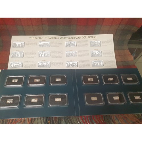 9D - The Battle Of Hastings 1066 Silver 999 12 Coin Collection With Certificate Mint Condition