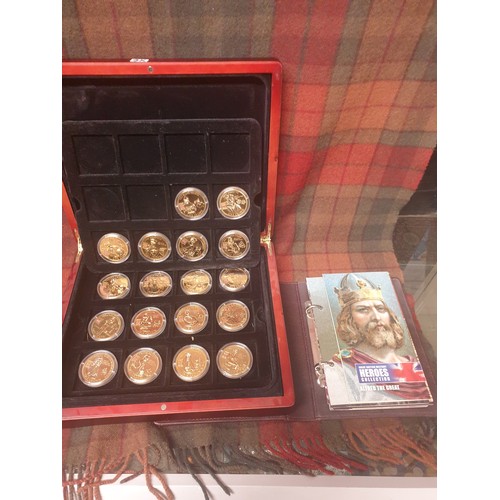 9K - 18 Great British Military Heroes Coin Collection Layered With Pure 24 ct Gold All Mint With Certific... 