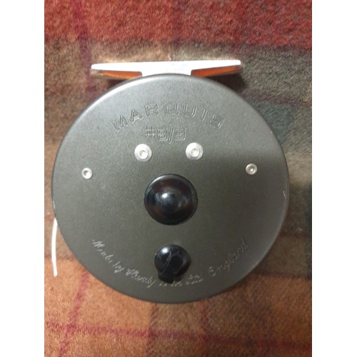 57 - Hardy Marquis # 8/9 Fly Reel Beautiful Condition With Backing And Hardy Line With Hardy Reel Case