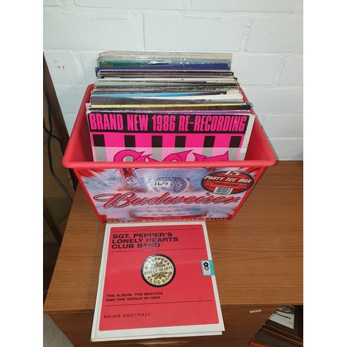 169 - Box Of Assiorted Records Lps And Sgt Peppers Lonely Hearts Club Book