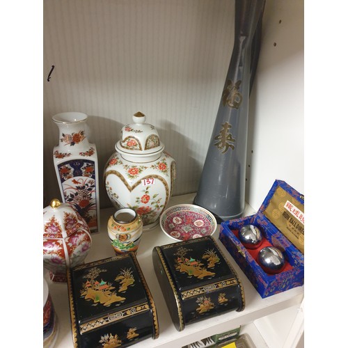 137 - Shelf Of Oriental Collectables