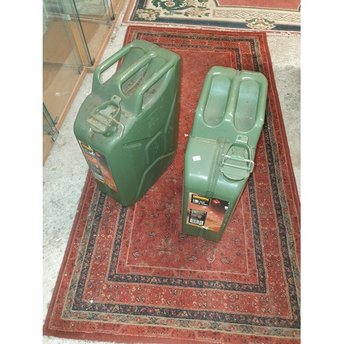 317 - 2 x 20 litre Metal Jerry Cans