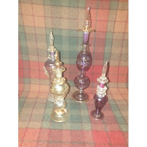 103 - Collection Of Elaborate and Unusual Perfume Bottles With Stoppers