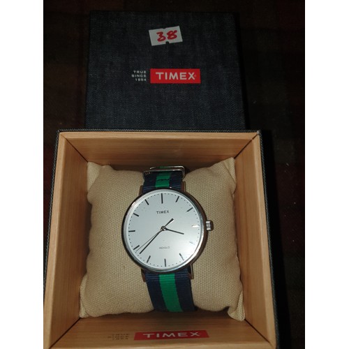 38 - Boxed Timex Watch With Hip Flask And Selection Of Thimbles