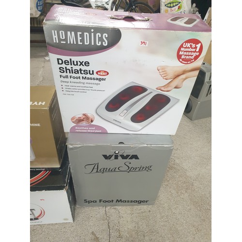 391 - Selection Of Boxed Electricals Foot Massager, Sewing Machine, Kenwood Express Your Self And Foot Spa