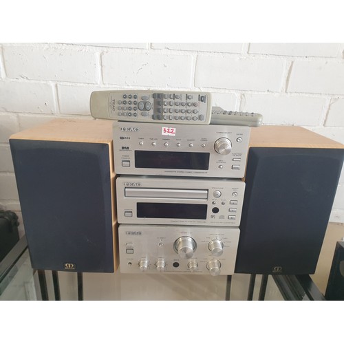 322 - Teac Hi Fi Separates With Speakers And 2 Remote Controls