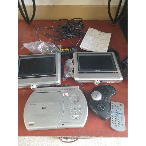 326 - Venturer Mobile DVD Player With Screens Etc