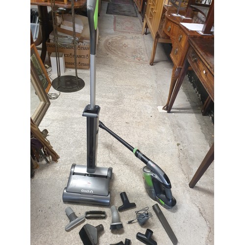 338 - G Tech Multi Purpose Cordless Hoover With Accessories Upright And Hand Held Hoover Both Working