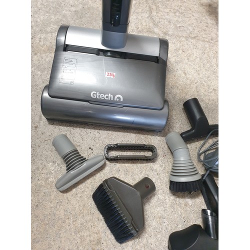 338 - G Tech Multi Purpose Cordless Hoover With Accessories Upright And Hand Held Hoover Both Working